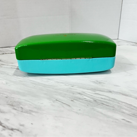 Kate Spade New York CASE ONLY Green/Teal Sunglasses Eyeglasses Case - Picture 7 of 10